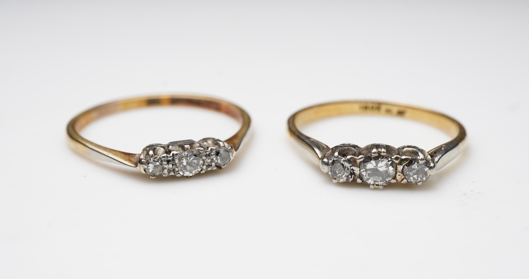 Two diamond rings